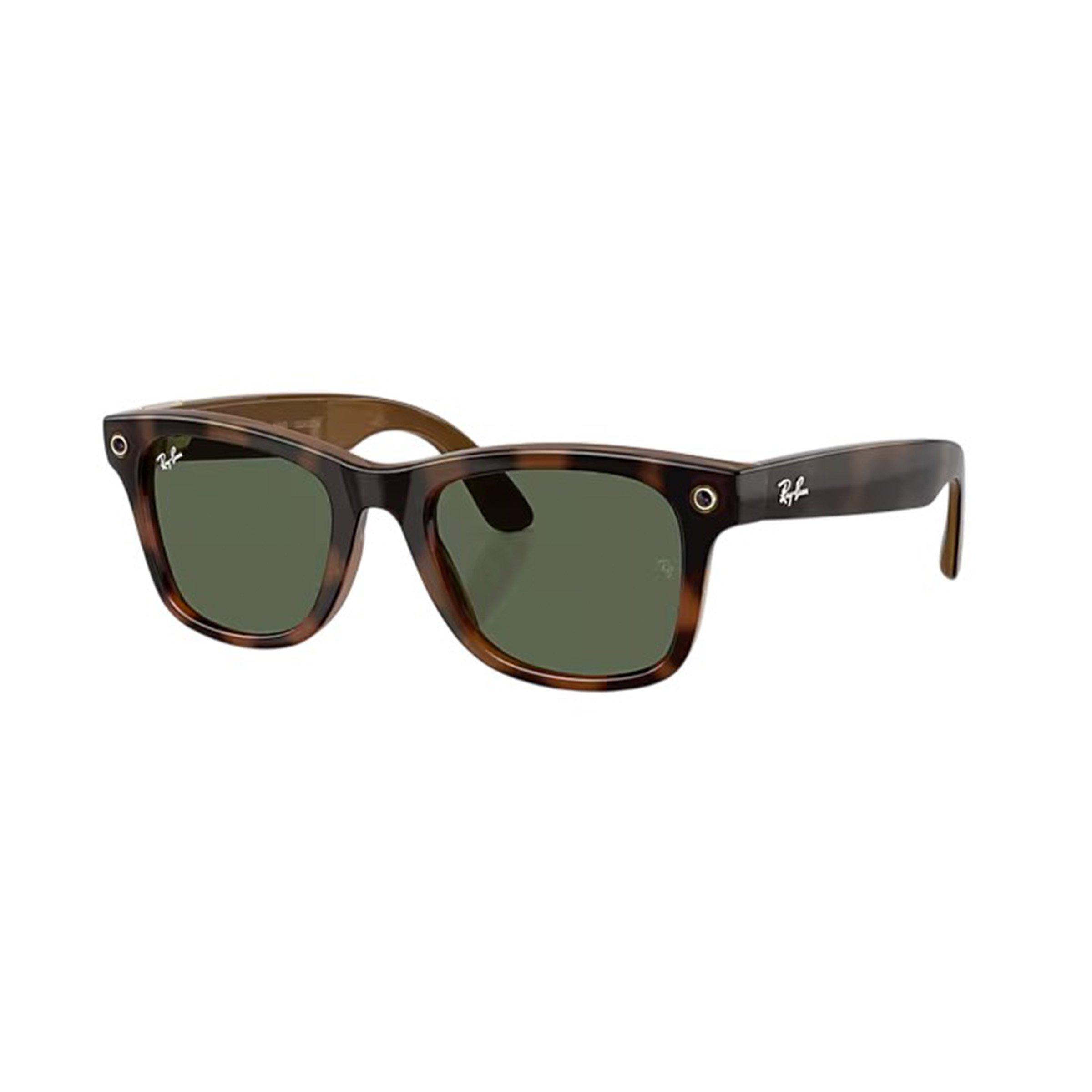 Ray Ban Wayfarer Meta Gen 3 Sunglasses - Green/Havana Brown - BROWN